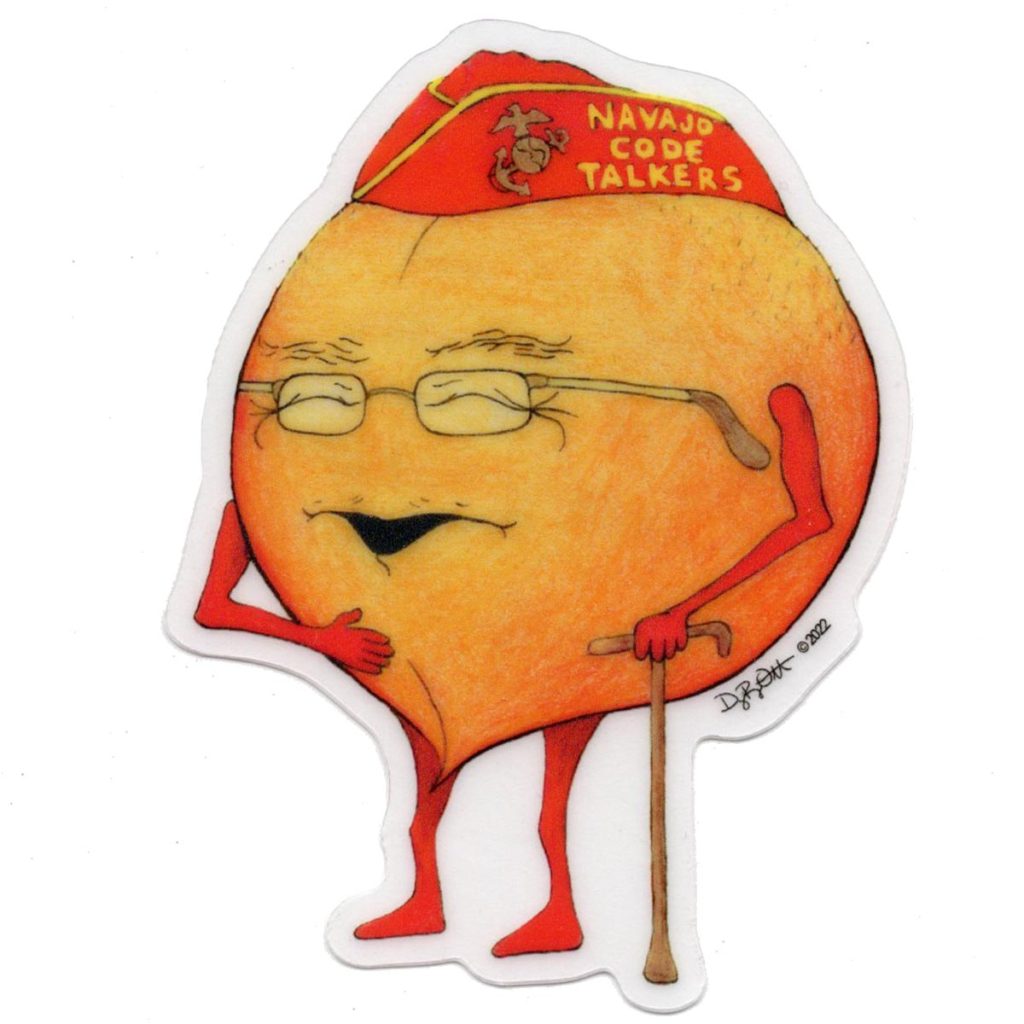 Elder Peach Code Talker Sticker