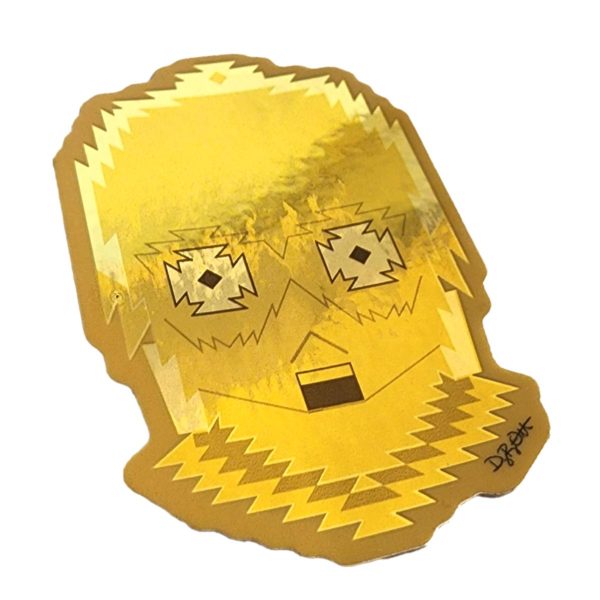 Threepio Sticker (Gold Chrome) - Image 2