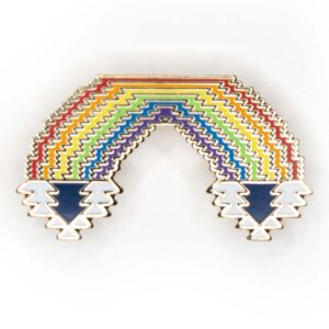 Rainbow Design Enamel Pin Gold Edition