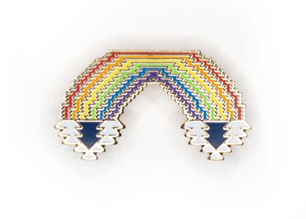 Rainbow Design Enamel Pin Gold Edition