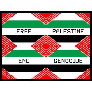 Free Palestine End Genocide Signage